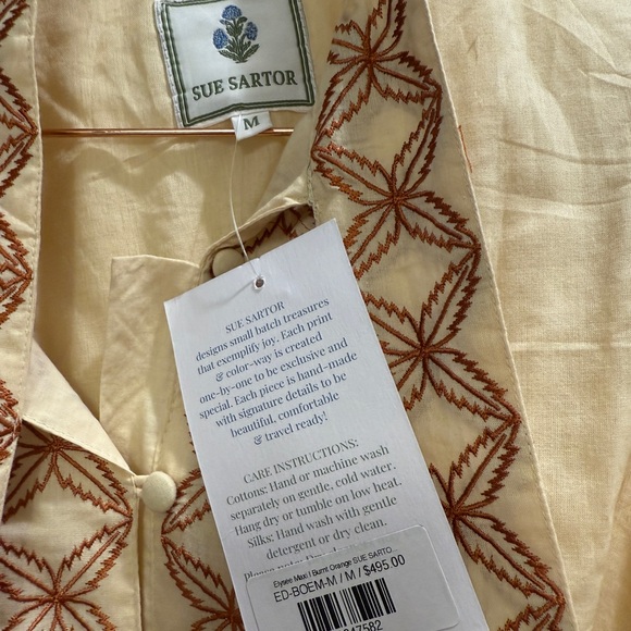 Sue Sartor Beige Embroidered Dress - Picture 2 of 3